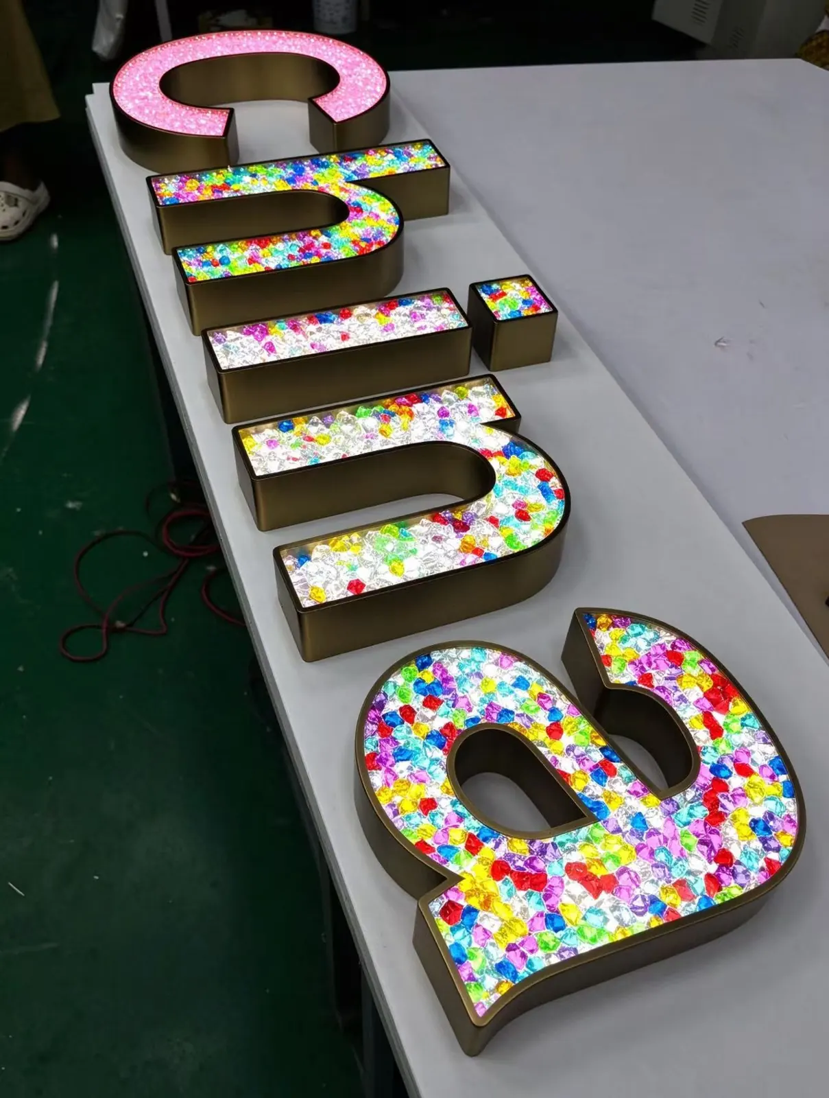 Diamond Letters — sparkling finish